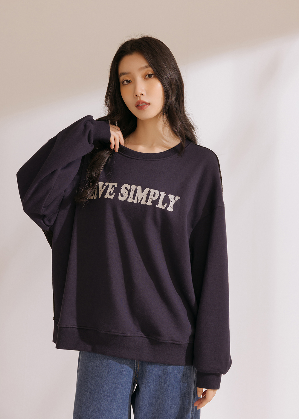 恆溫自在標語拼接上衣