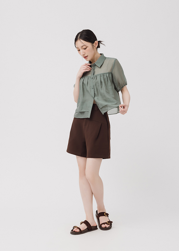 清透微光女孩上衣