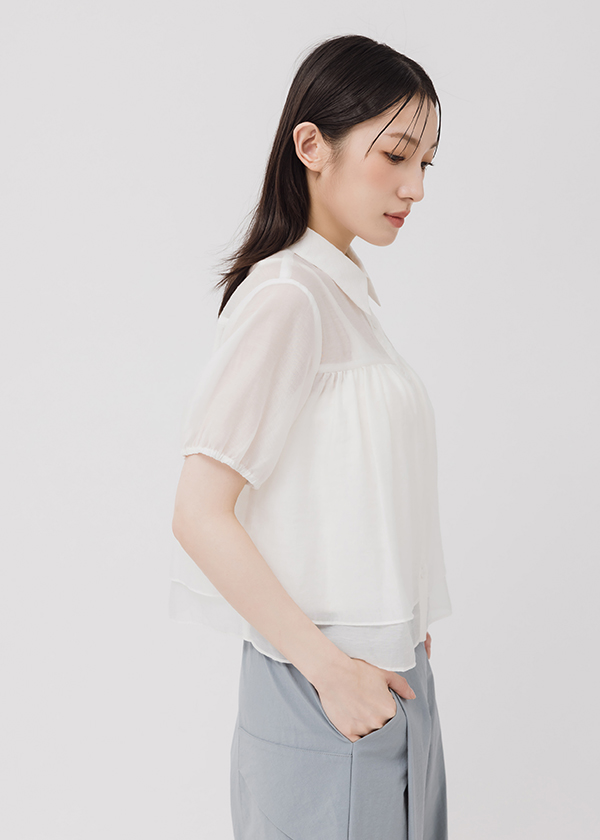 清透微光女孩上衣