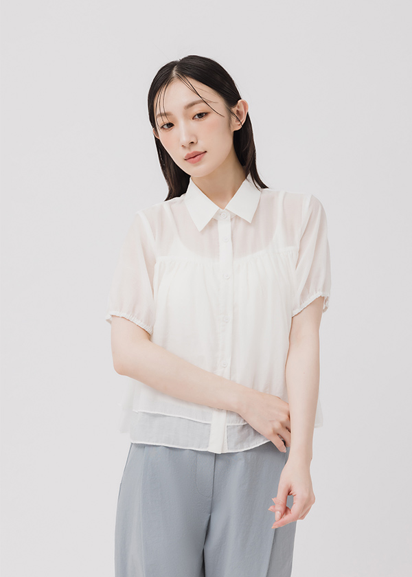 清透微光女孩上衣