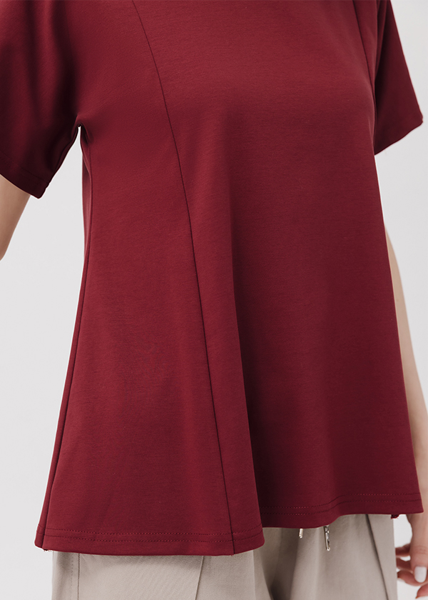 液態氨柔挺棉-修身傘擺T恤