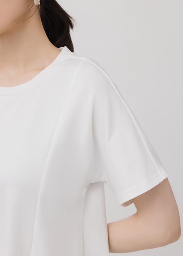 液態氨柔挺棉-修身傘擺T恤
