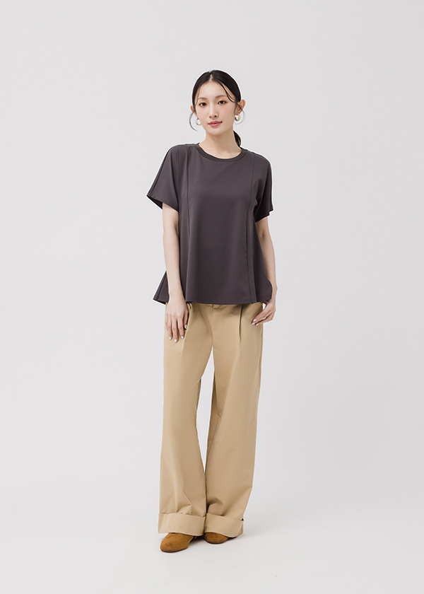 液態氨柔挺棉-修身傘擺T恤