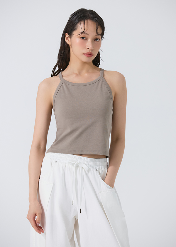 涼感細肩帶削肩Bra Top