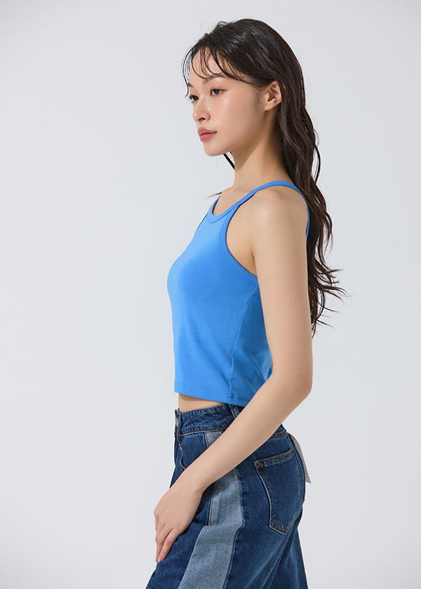 涼感細肩帶削肩Bra Top