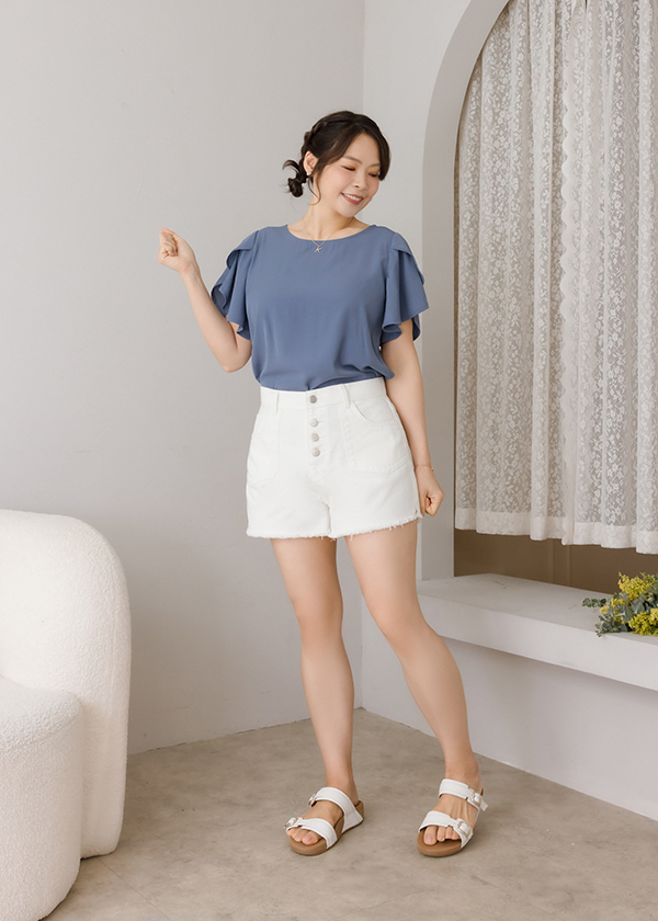 濯波揮羽雪紡翎翎上衣