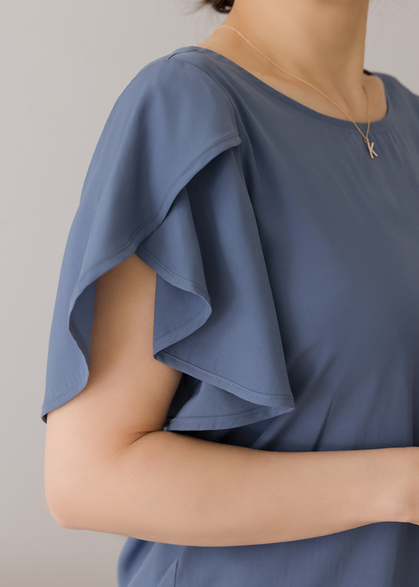 濯波揮羽雪紡翎翎上衣