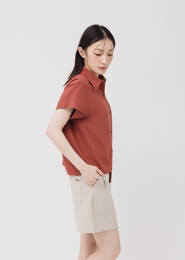 微光純棉造型袖上衣