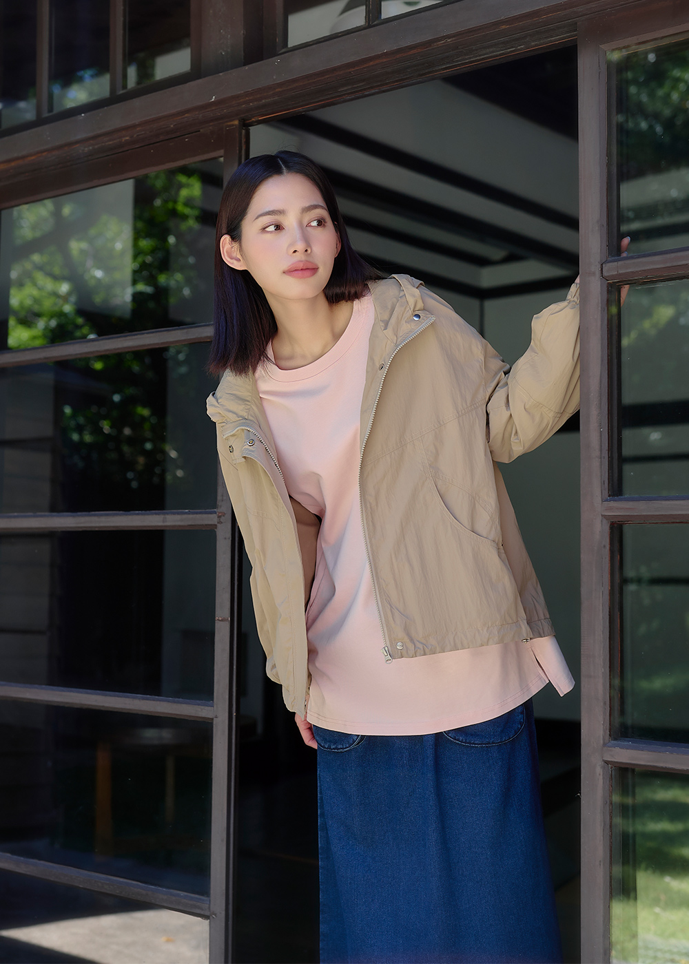 森系列軟料尼龍連帽休閒外套