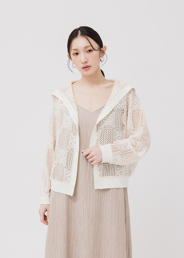 純棉蕾絲質感外套