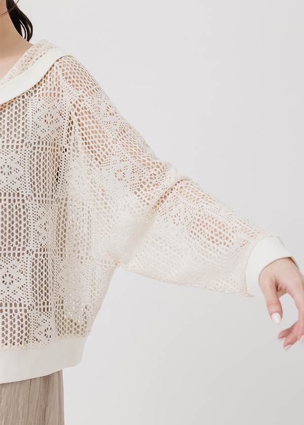 純棉蕾絲質感外套