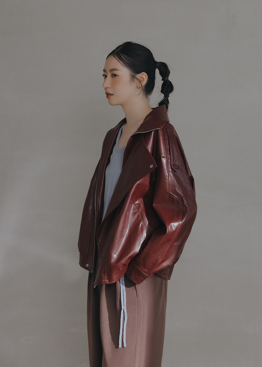 個性皮革騎士外套
