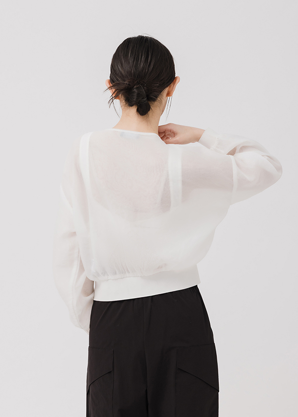 珍珠光澤V領雙拉頭外套