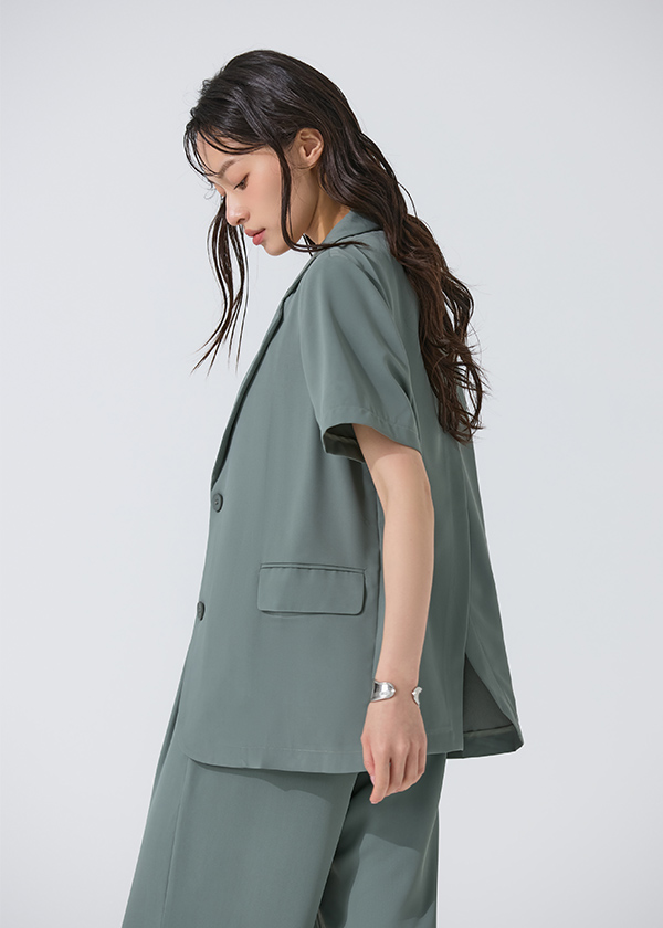 後開衩墜感顯瘦西裝外套