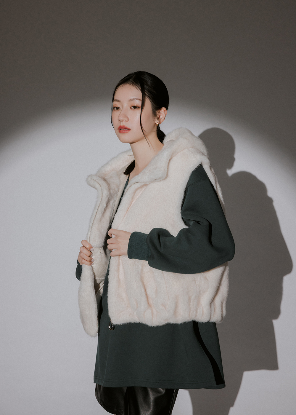 華麗質感百搭毛料背心