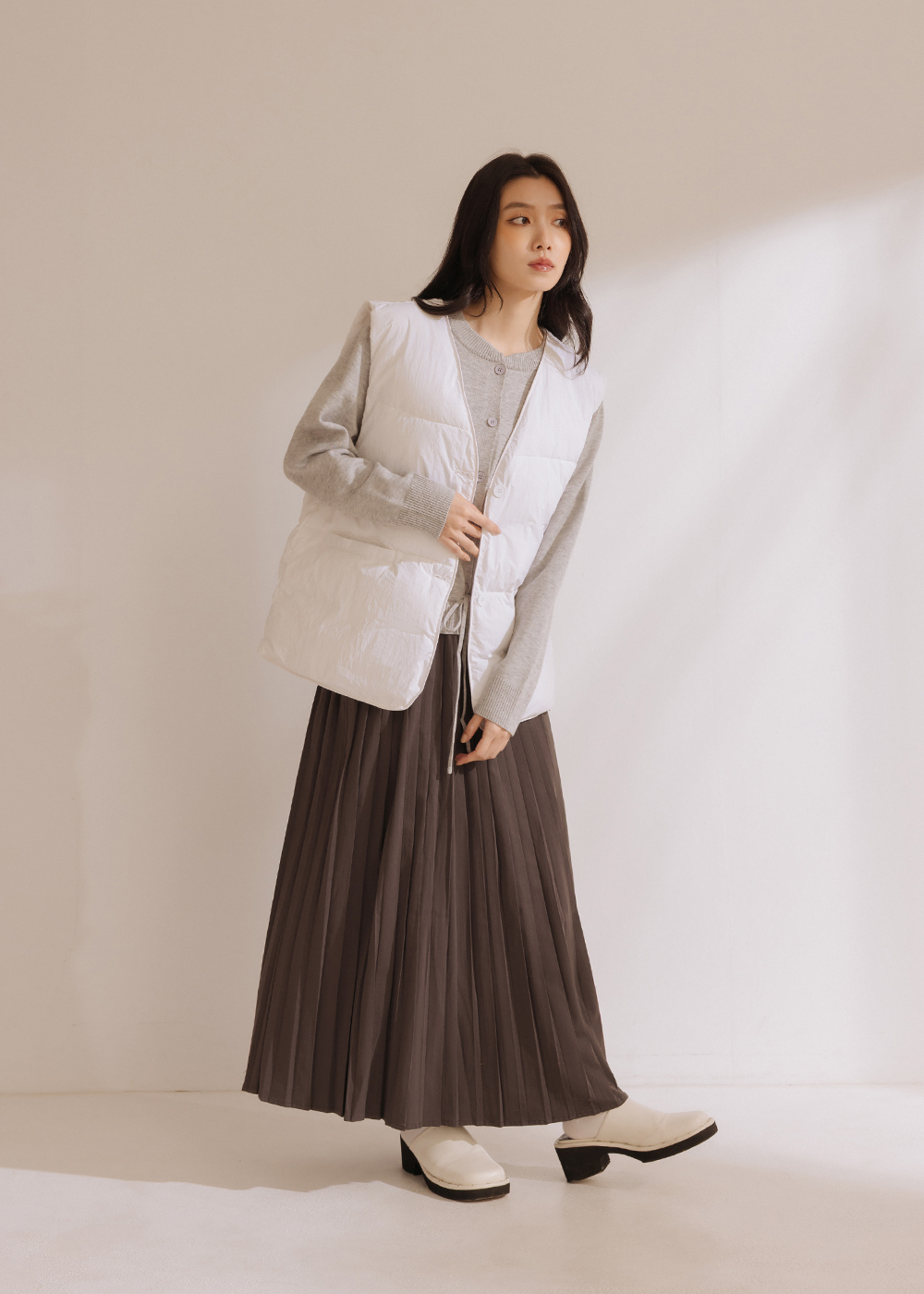 日常搭配羽絨背心