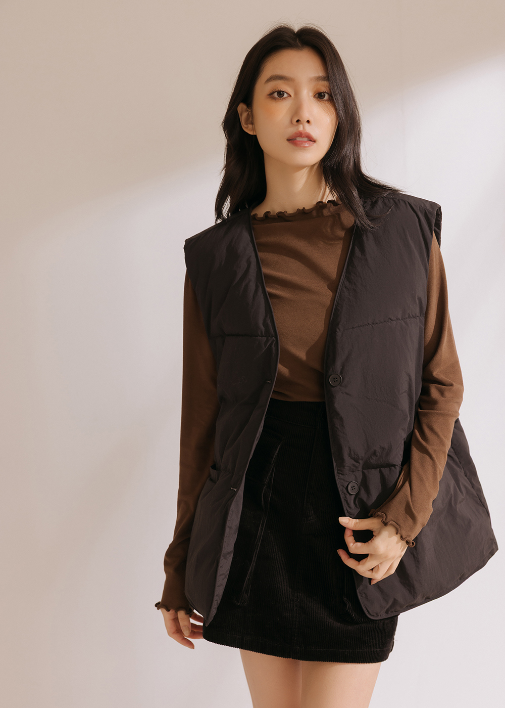 日常搭配羽絨背心