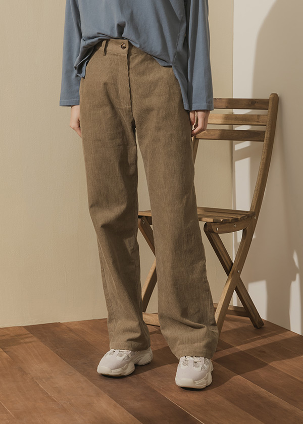 燈芯絨溫暖系顯瘦長褲