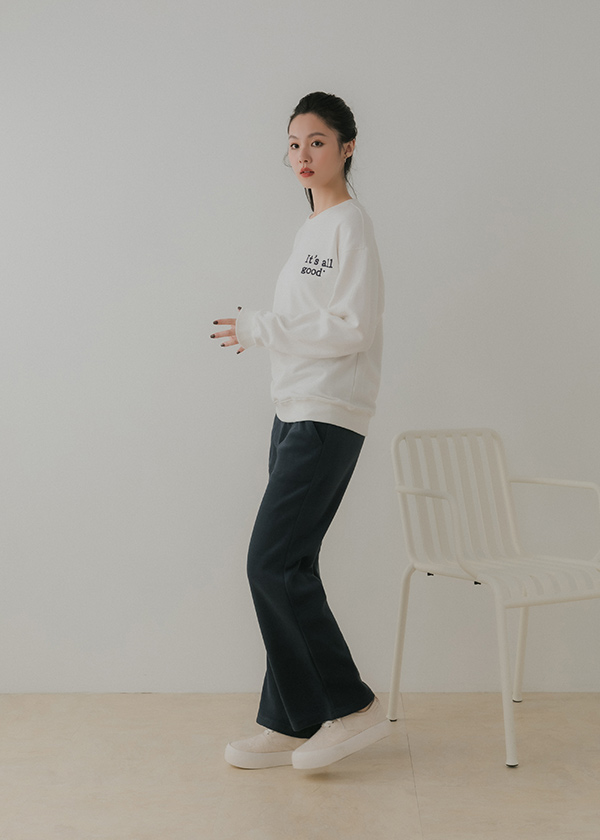 修身坑條磨毛休閒褲