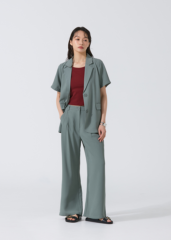 墜感修飾顯瘦西裝長褲