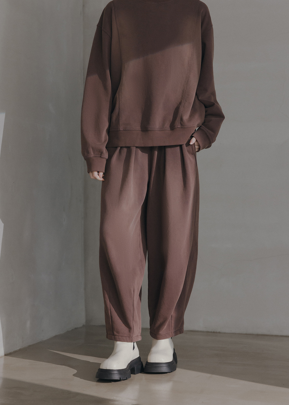 個性水洗廓型棉褲