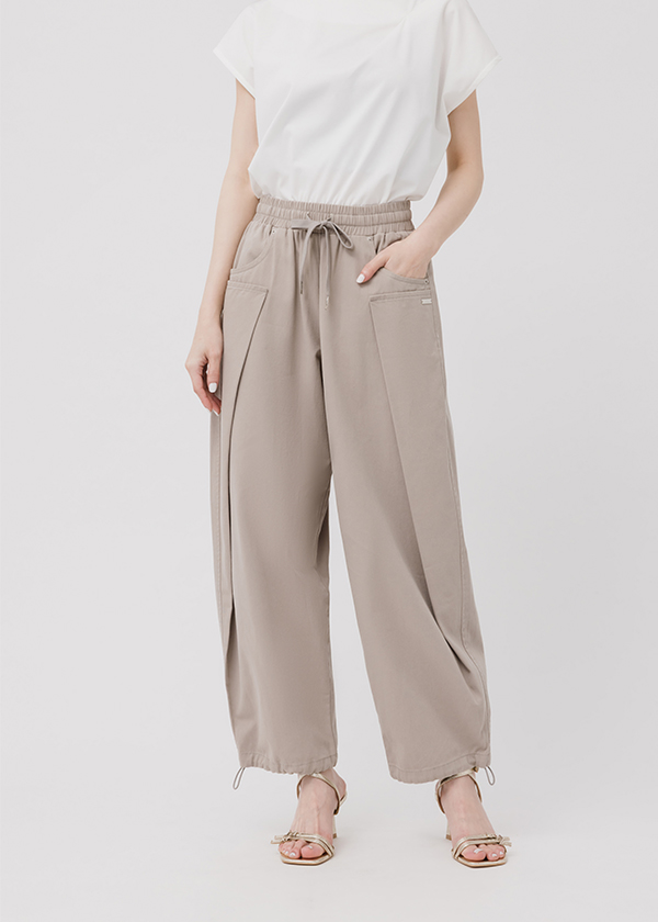 個性錐形打褶長褲