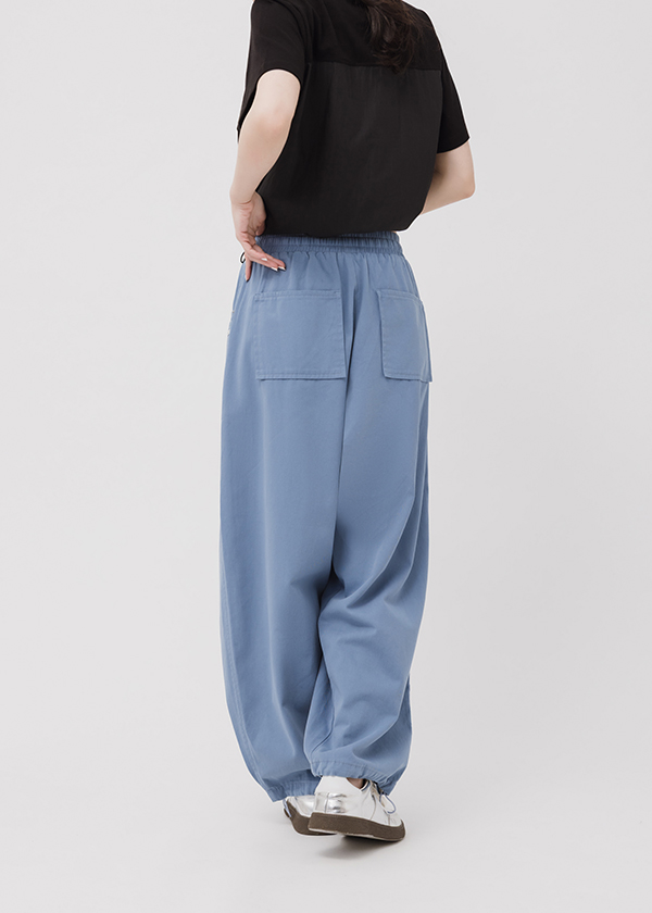 個性錐形打褶長褲