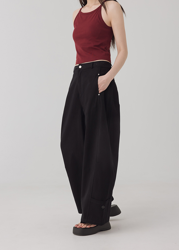 斜紋水洗棉彎刀褲