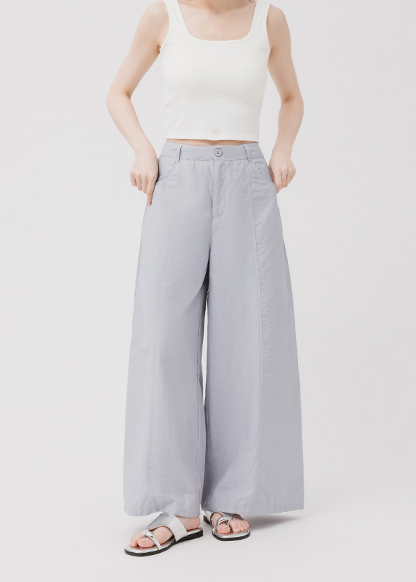 輕鬆撞色車線寬褲