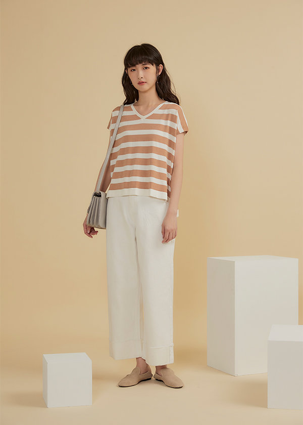 大反褶造型丹寧寬褲