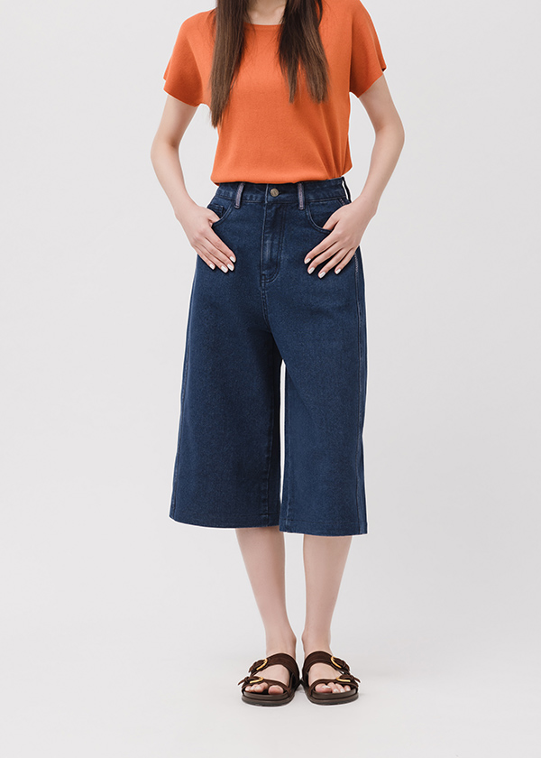 特種車撞色拼接五分褲