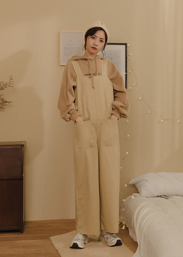 採集少女兩穿棉質吊帶褲