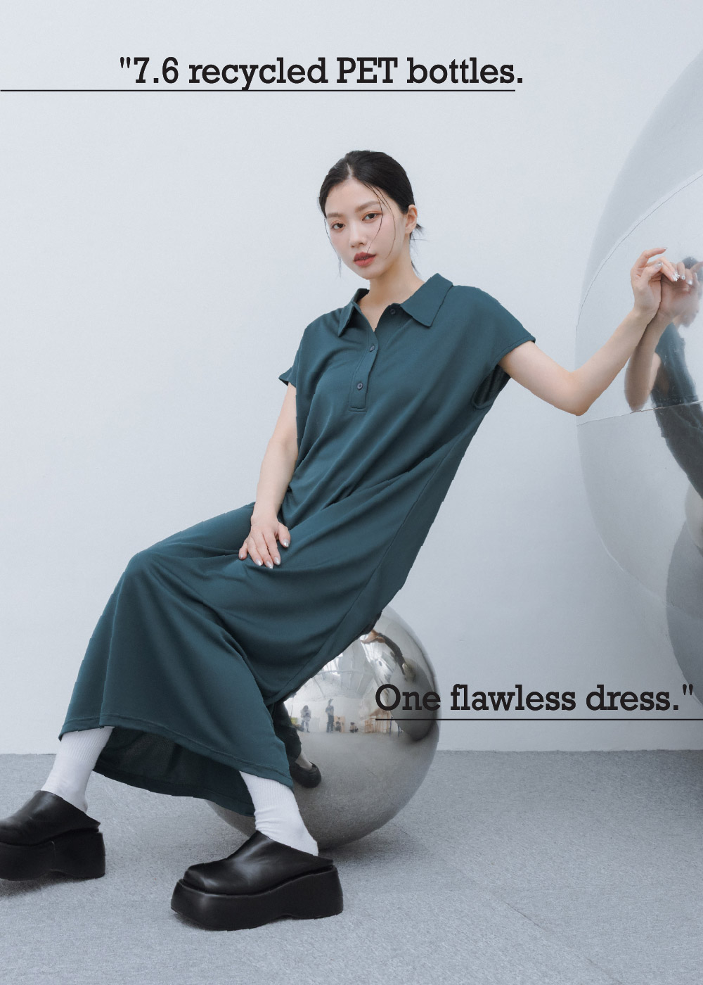 MIT-Q彈環保紗-涼感抗菌防曬洋裝