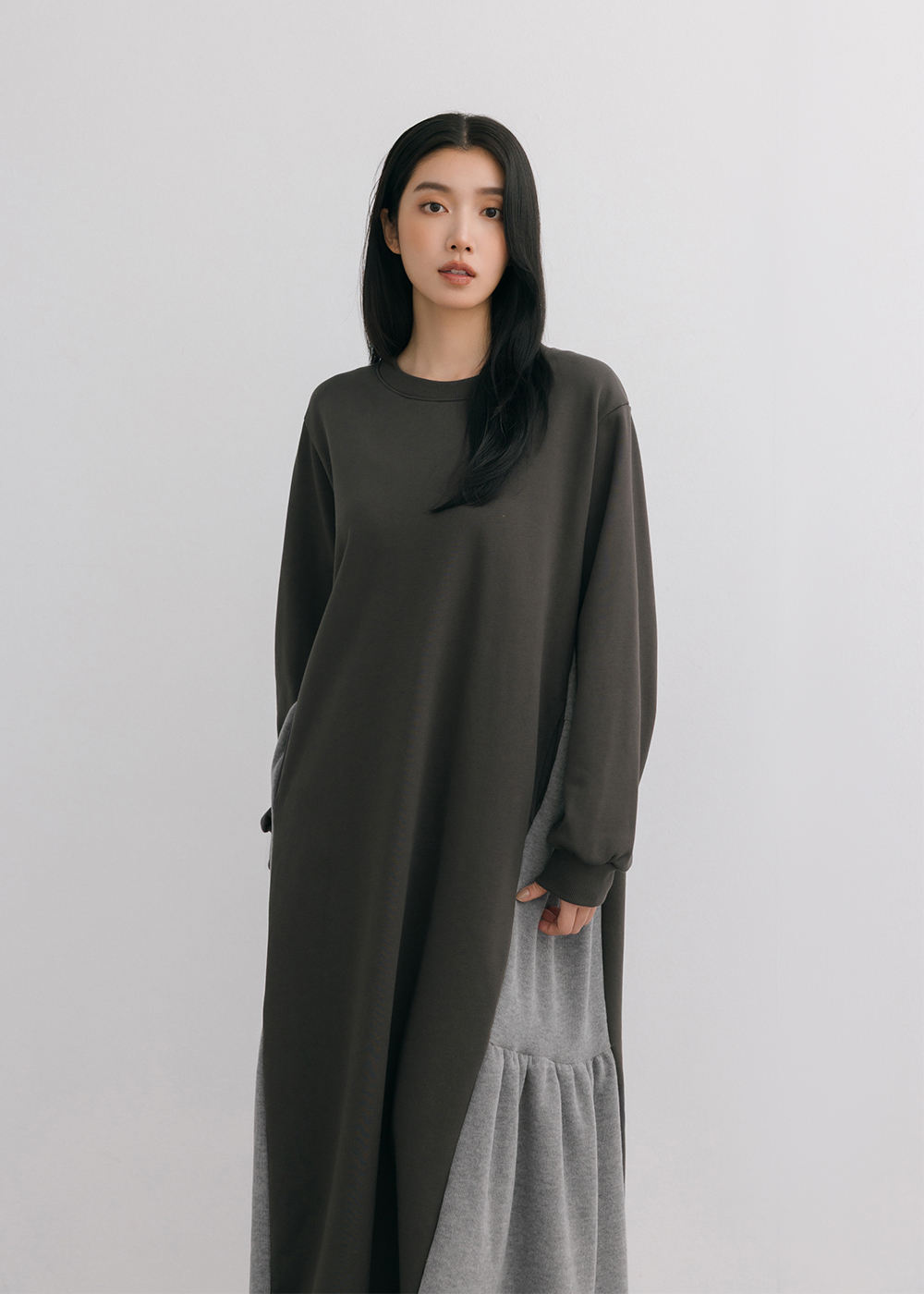 日常層次長洋裝