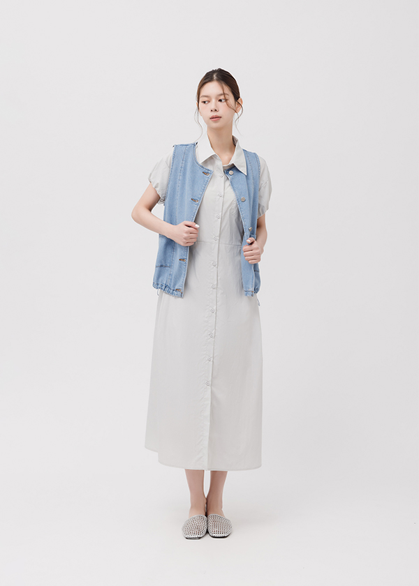 法式霧感特色洋裝