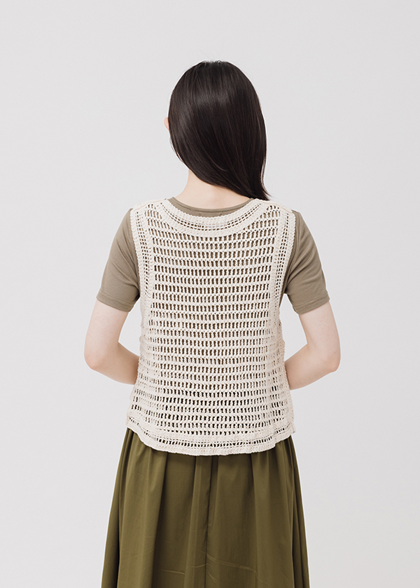 兩件式雕花背心洋裝