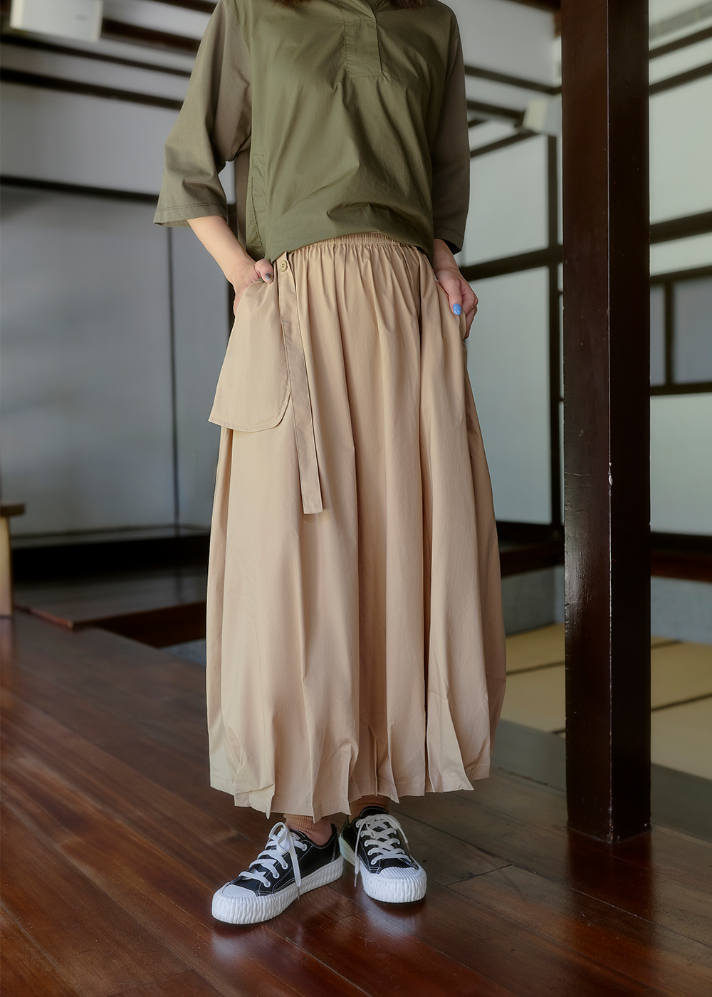 森系列造型口袋汽球裙