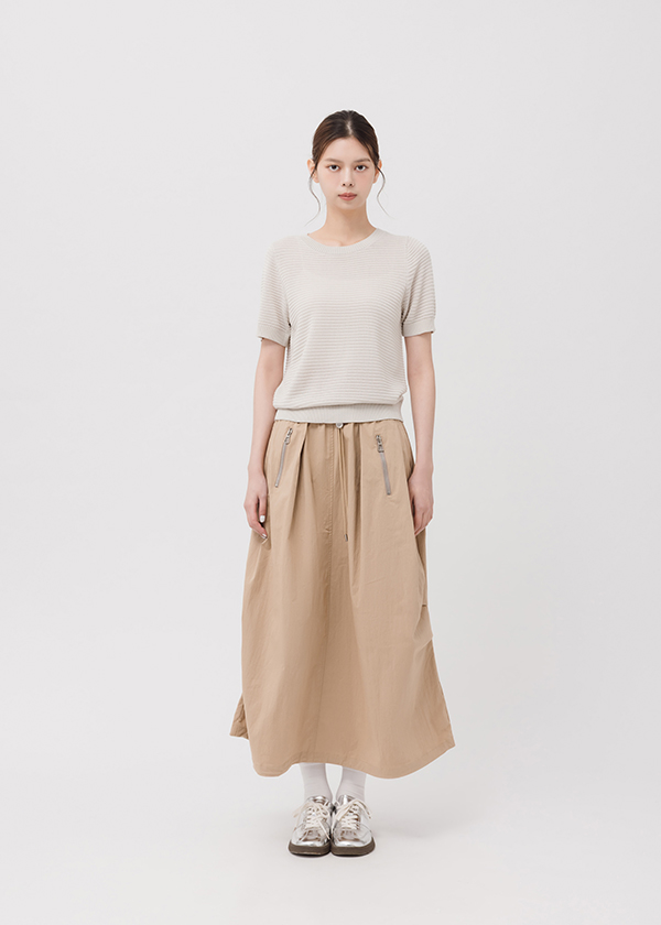 日常柔霧立體長裙