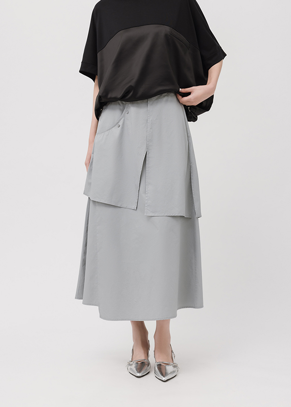 層次襠片剪接個性長裙