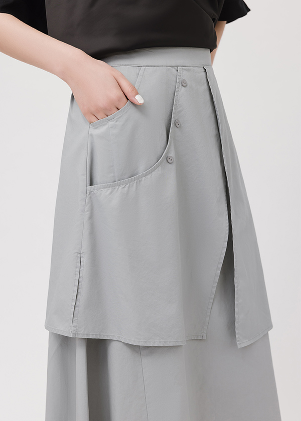 層次襠片剪接個性長裙