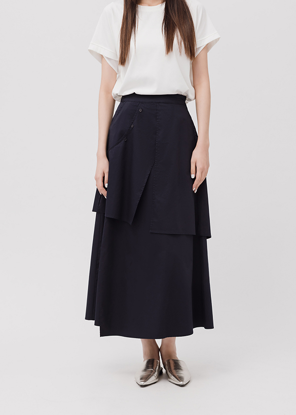 層次襠片剪接個性長裙