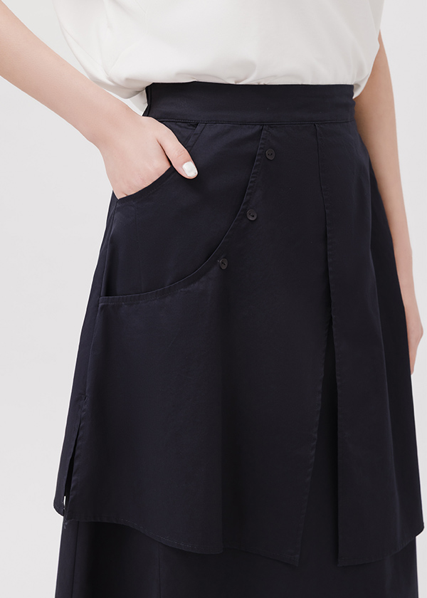 層次襠片剪接個性長裙