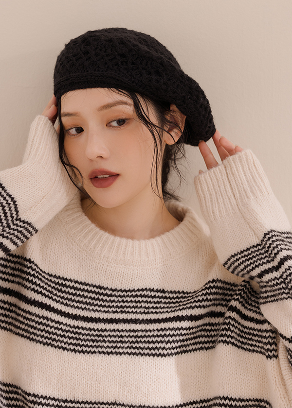 溫柔小姐姐羊毛貝蕾帽