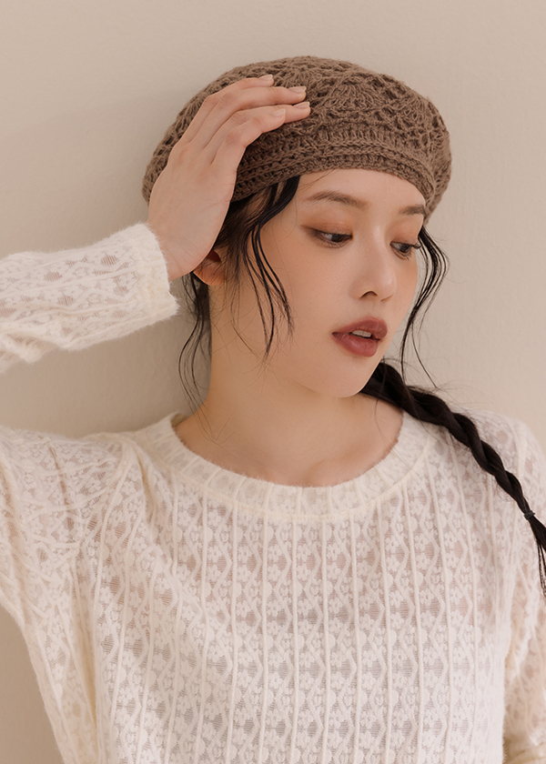 溫柔小姐姐羊毛貝蕾帽
