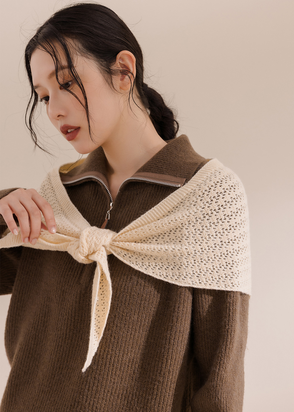 日常細緻針織披肩