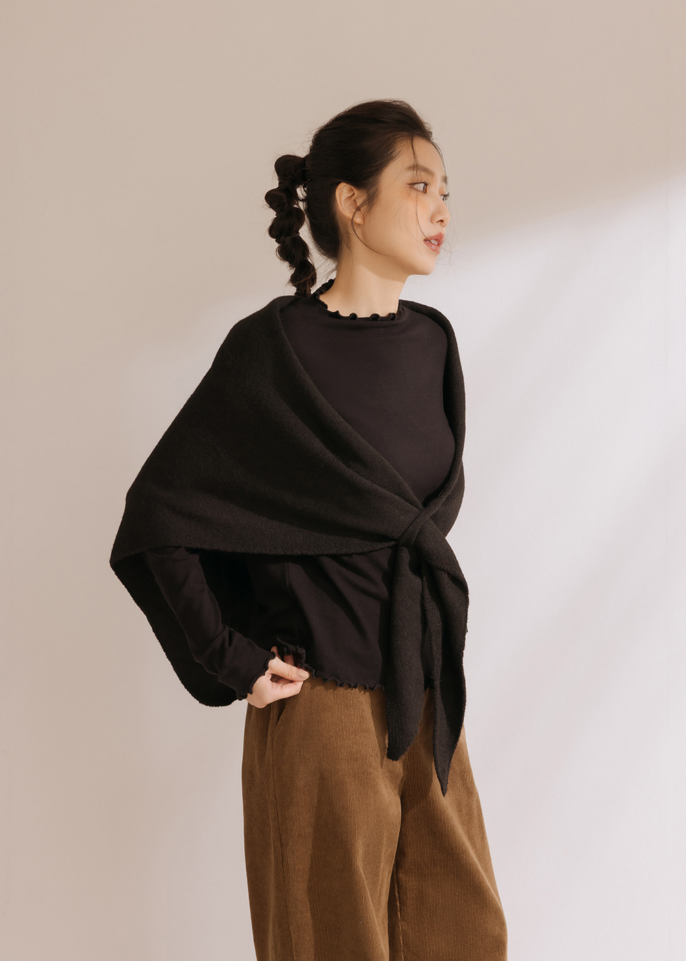 羊毛質感百搭大披肩