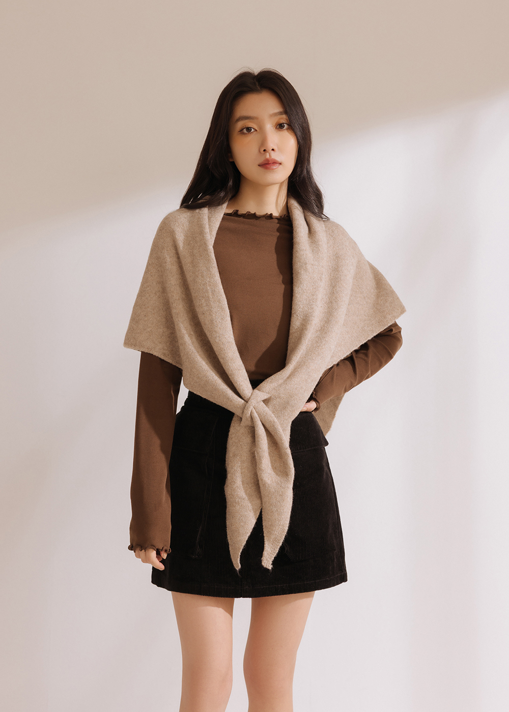 羊毛質感百搭大披肩