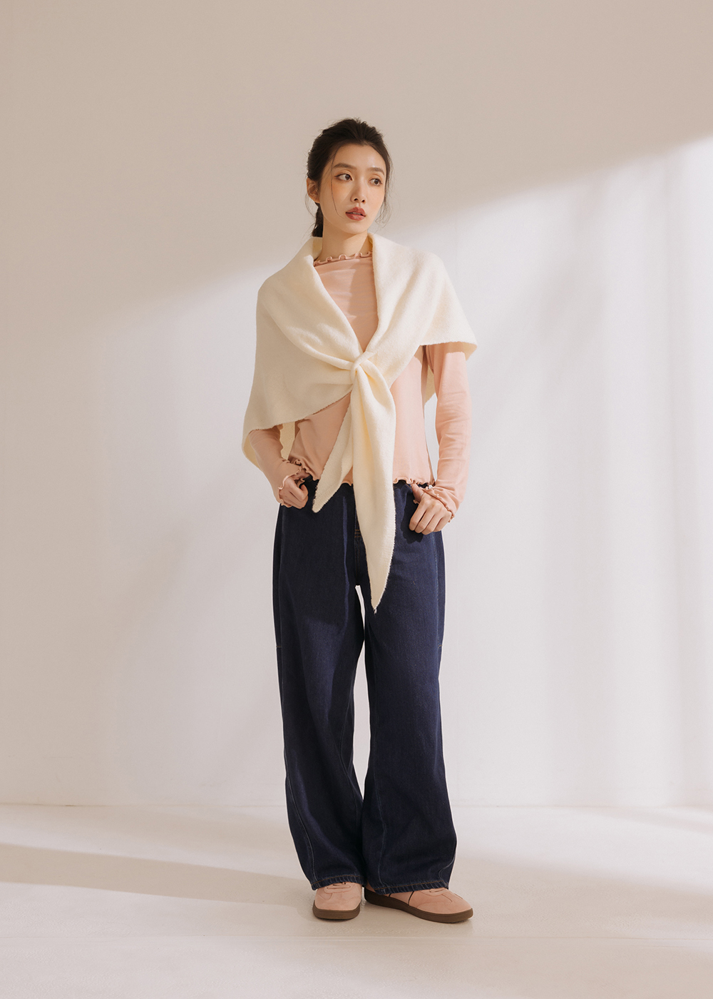 羊毛質感百搭大披肩