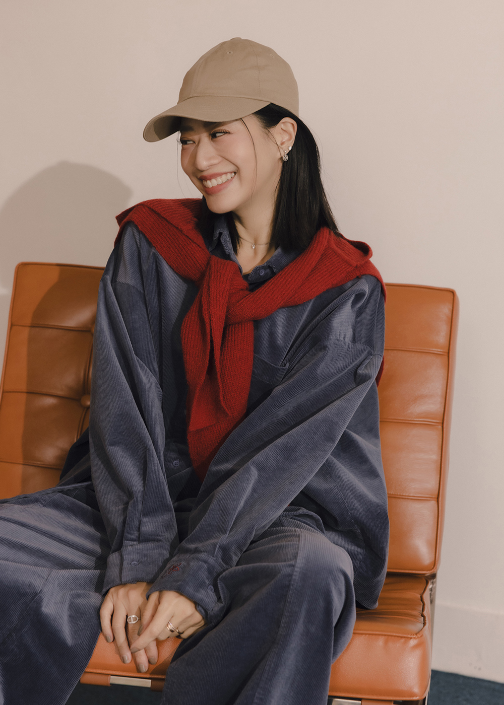 亮點連帽針織圍巾