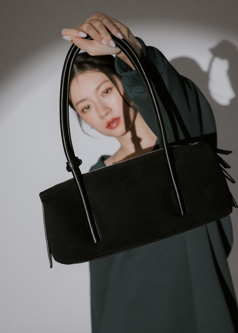 質感麂皮單肩包